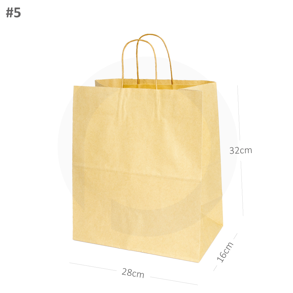 #5 Kraft Paper Twisted Handle Bag 200/ctn