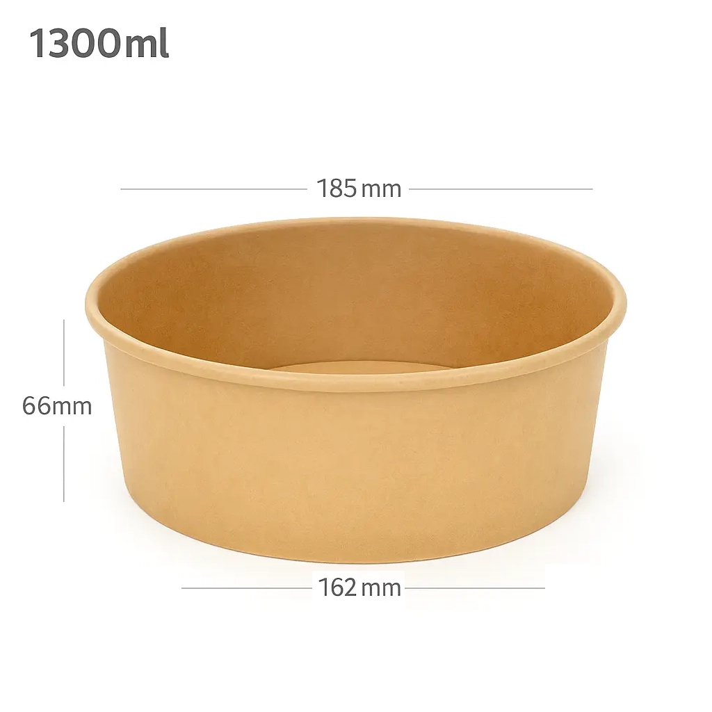 1300ml Kraft Paper Salad Bowl 300/ctn