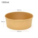 1300ml Kraft Paper Salad Bowl 300/ctn