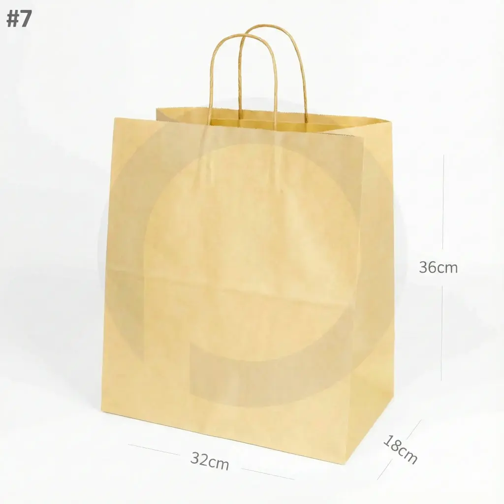 #7 Kraft Paper Twisted Handle Bag 200/ctn