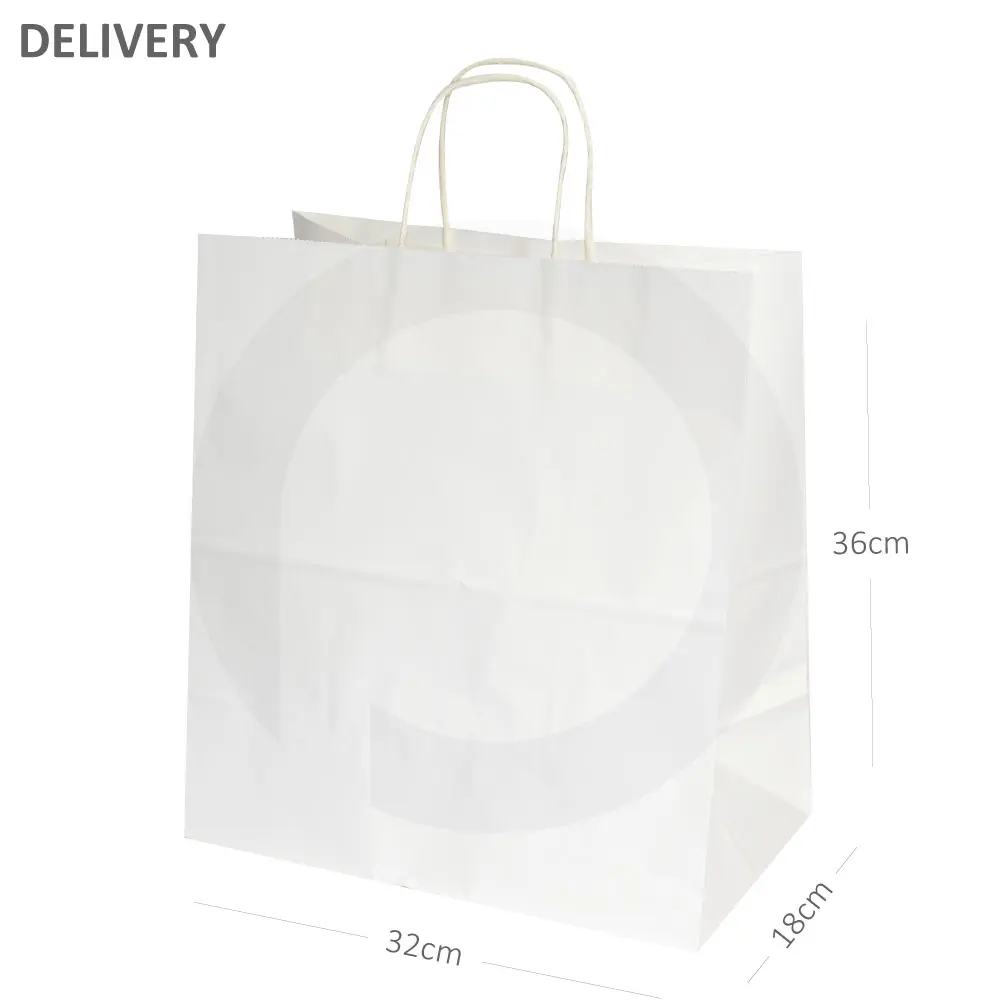 [101007] #3218 White Paper Twisted Handle Bag 200/ctn