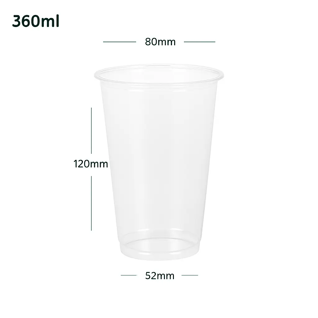 360ml-80 Clear PP Plastic Cup 500/ctn 