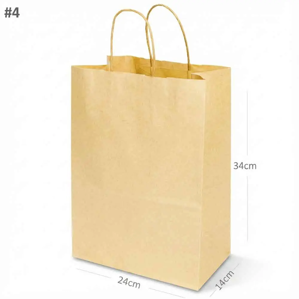 #4 Kraft Paper Twisted Handle Bag 200/ctn
