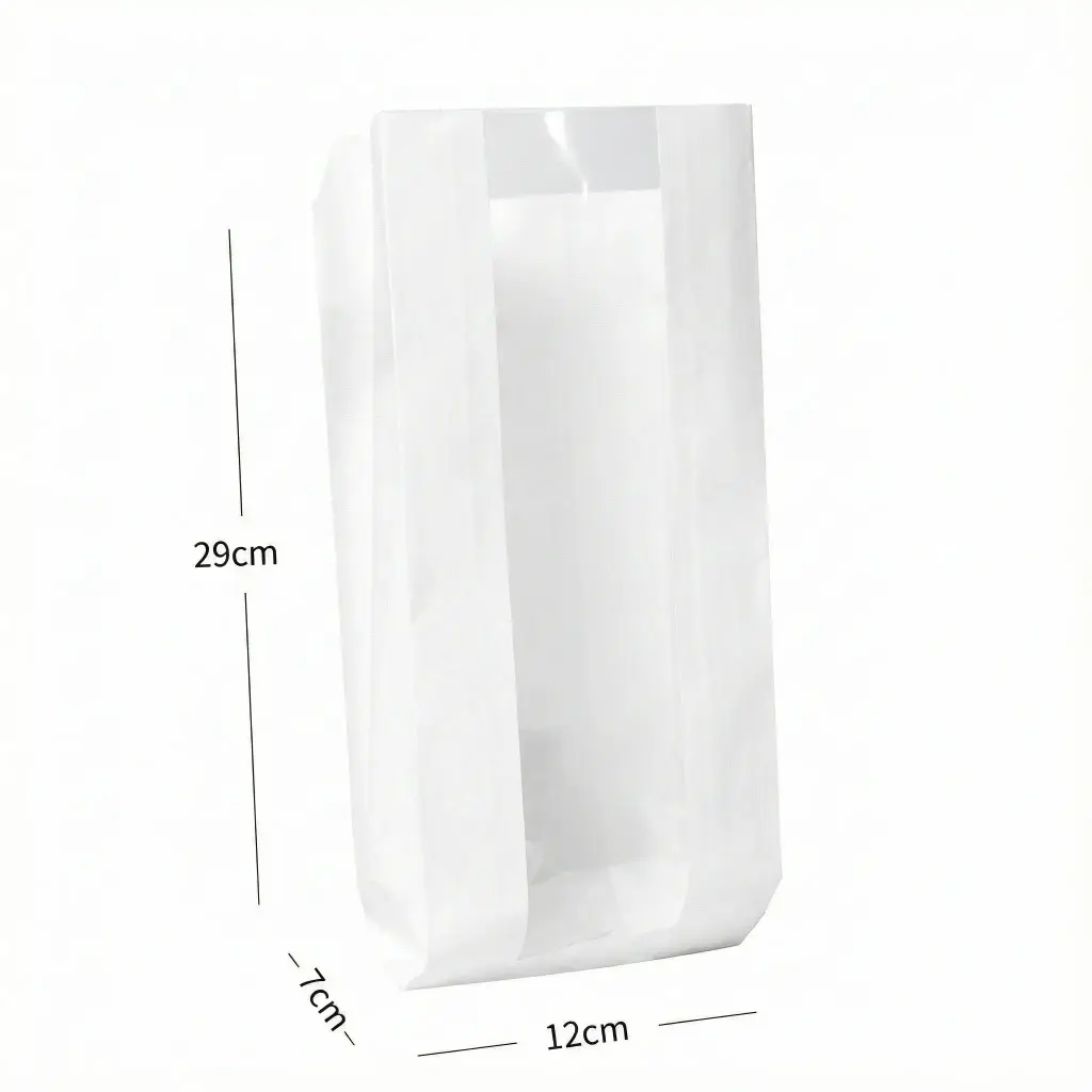 [101031] #1229 White Paper Window Satchel Bag 1000/ctn