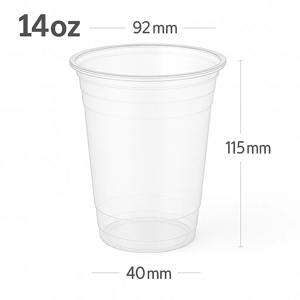 [353004] 16oz-92  PET Plastic Cup 1000/ctn
