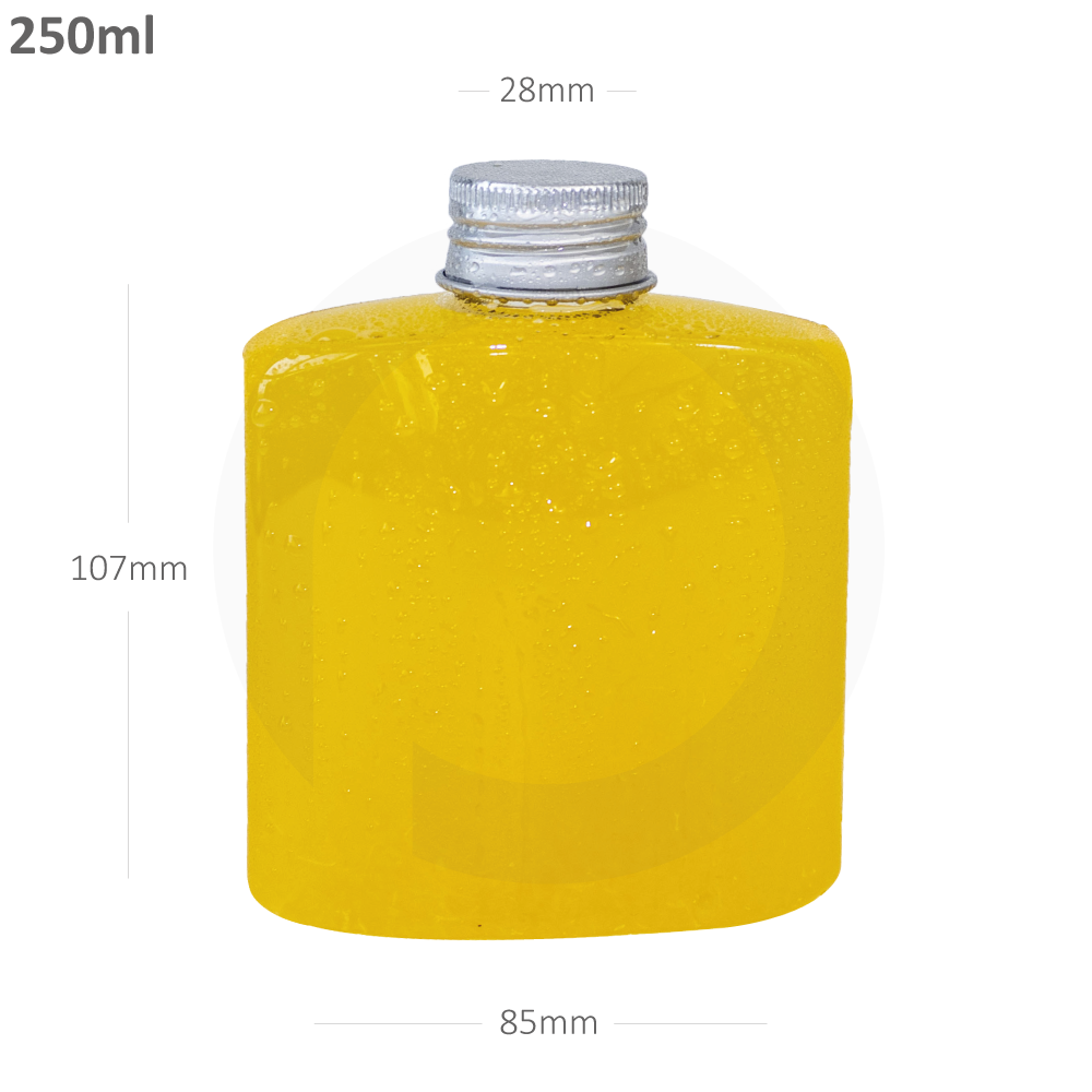 [368043] 250ml B PET Plastic Cold Brew Bottle Silver Alu Cap 200/ctn