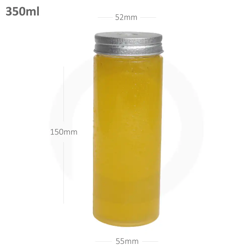[012007] 350ml PET Plastic Bottle O Hole Alu Cap 100/ctn