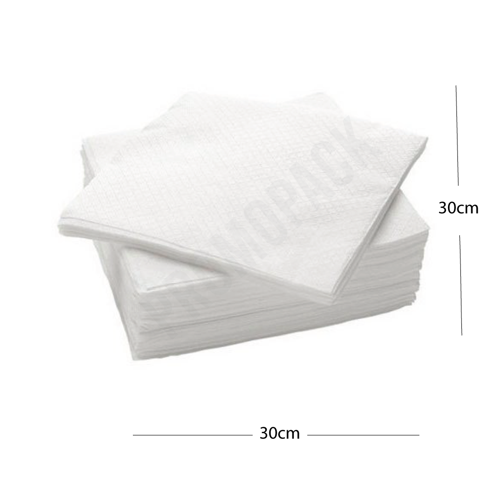 [444002] White Paper Napkin 30x30cm 1Ply 4000/ctn