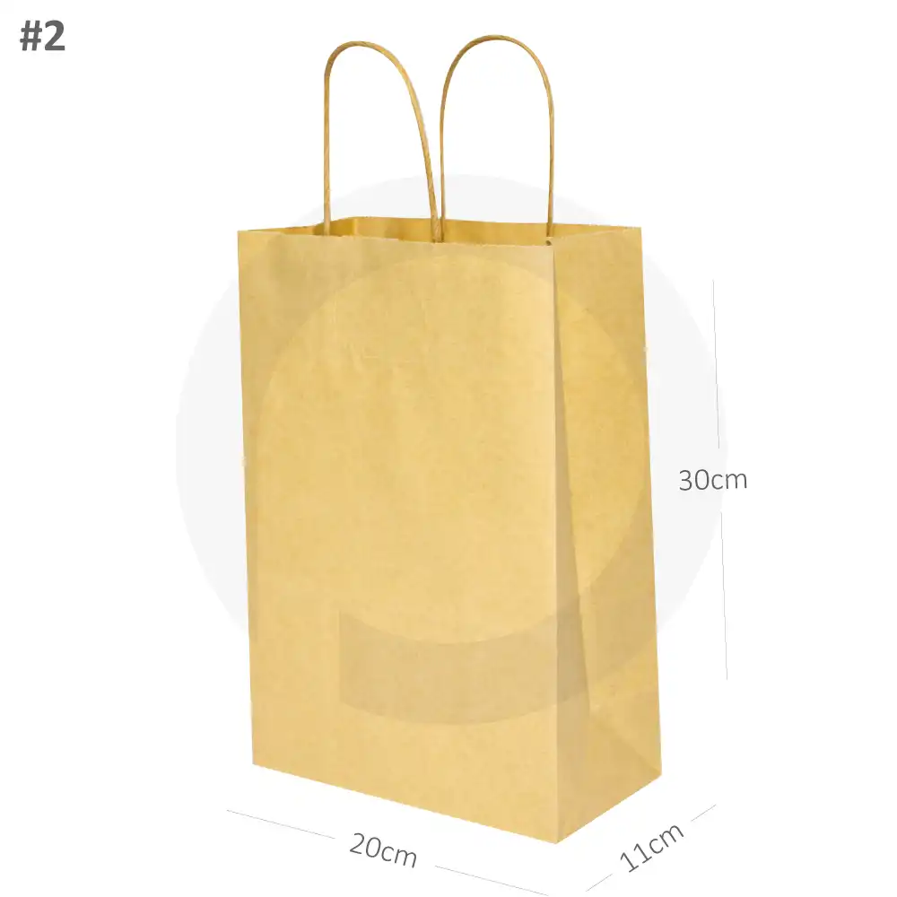 [031011] #2 Kraft Paper Twisted Handle Bag  200/ctn