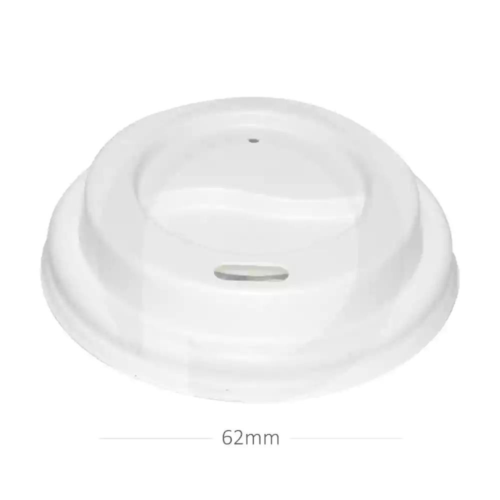 [015008] 62mm PS Plastic White No Cap Lid 1000/ctn