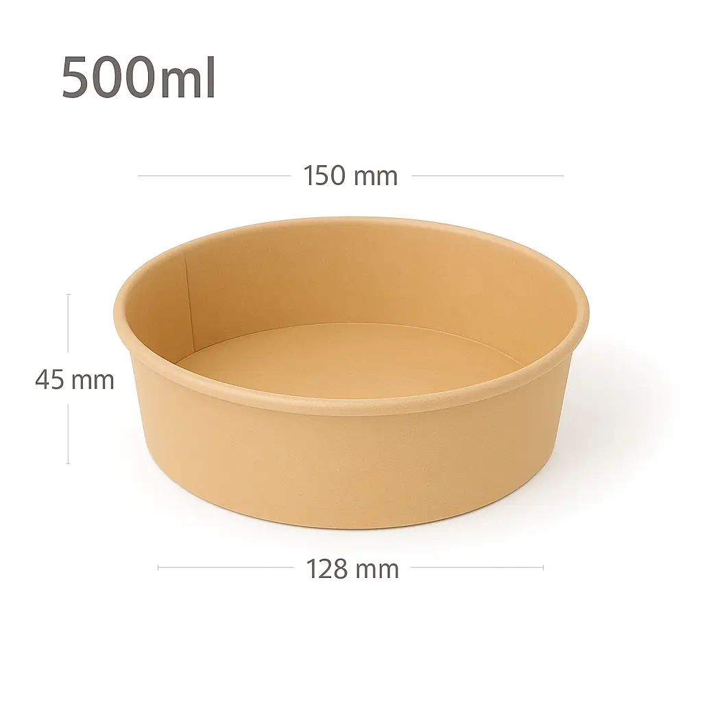 [012073] 500ml Paper Salad Bowl 300/ctn
