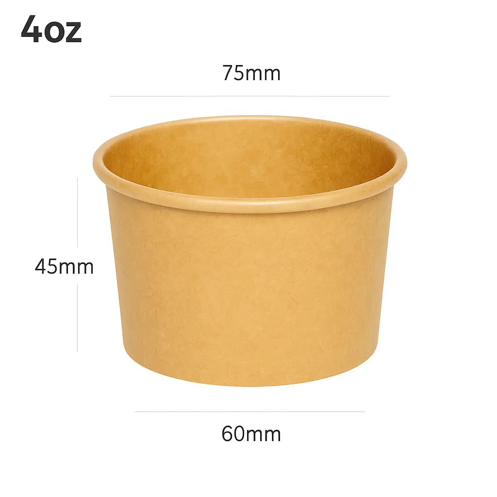 [051002] 4oz Kraft Paper Ice Cream Cup 1000/ctn