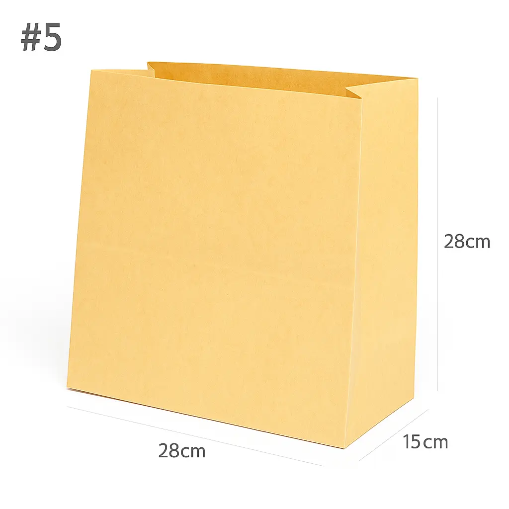 [031022] #5 Kraft Paper No Handle Bag 200/ctn