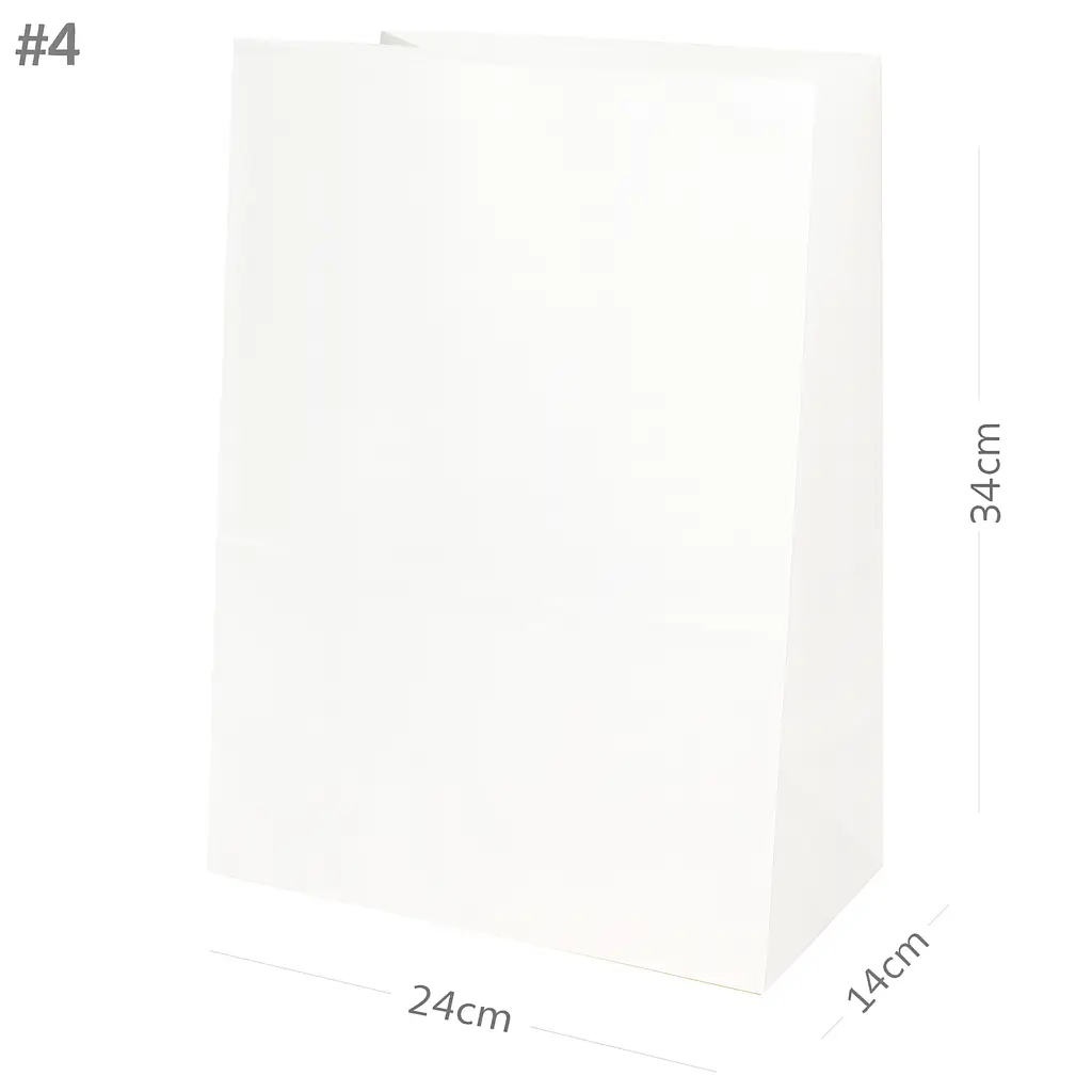 [001002] #2414 White Paper No Handle Bag 200/ctn