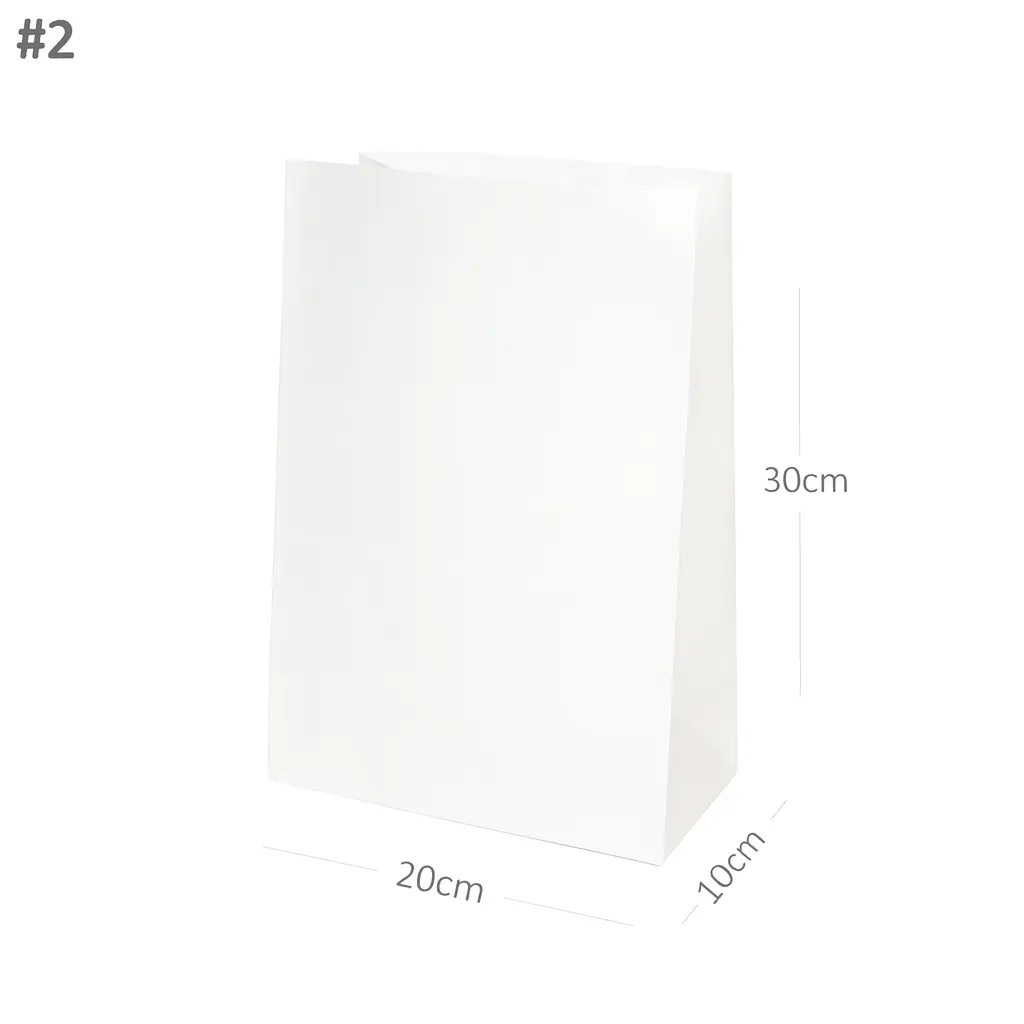[new019] #2 White Paper No Handle Bag 200/ctn