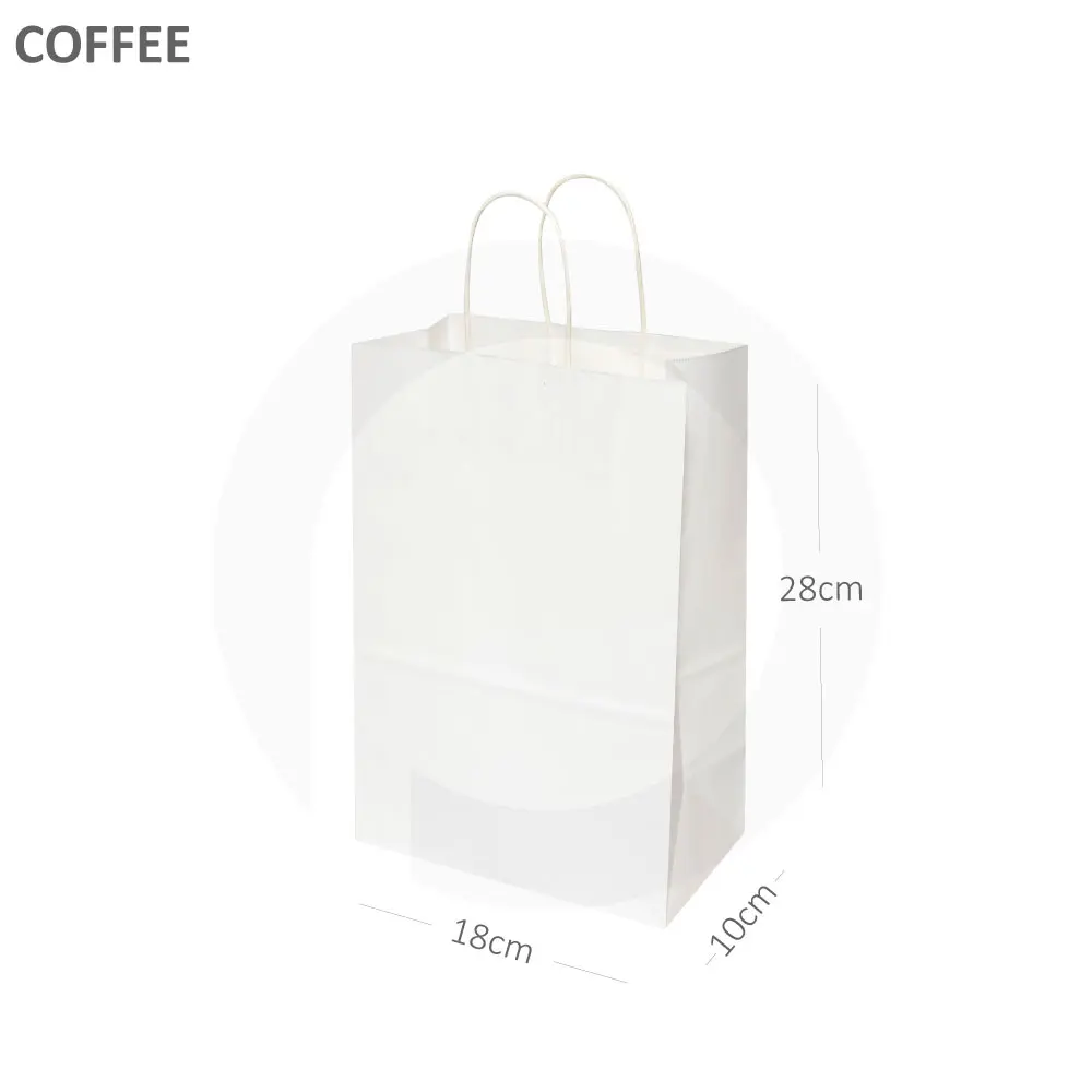 [new035] #1 White Paper Twisted Handle Bag 200/ctn