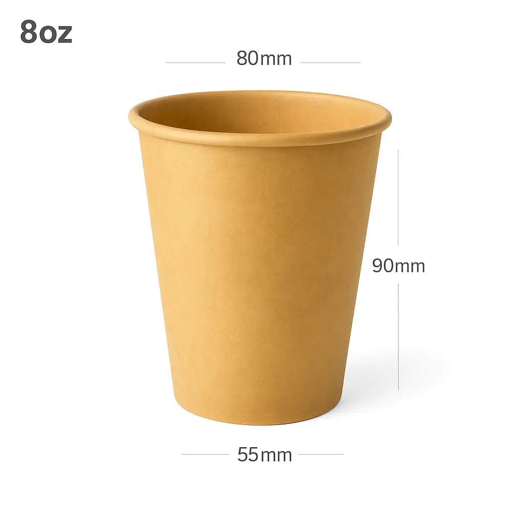 [new079] 8oz Single Wall Kraft Paper Cup 1000/ctn