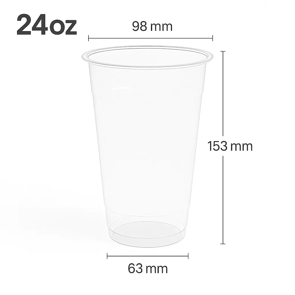 [new109] 24oz-98 PET Plastic Cup 1000/ctn