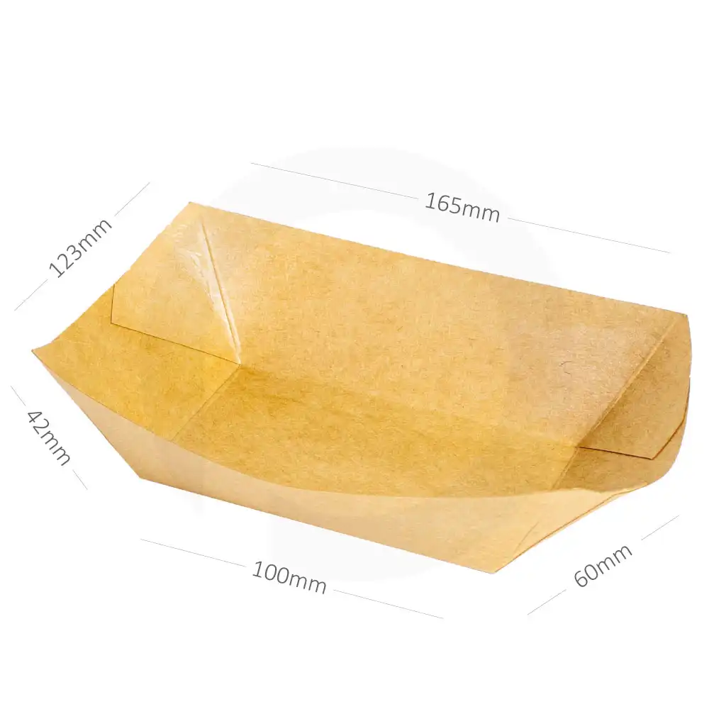 [076010] #3 Kraft Paper Food Tray 500/ctn