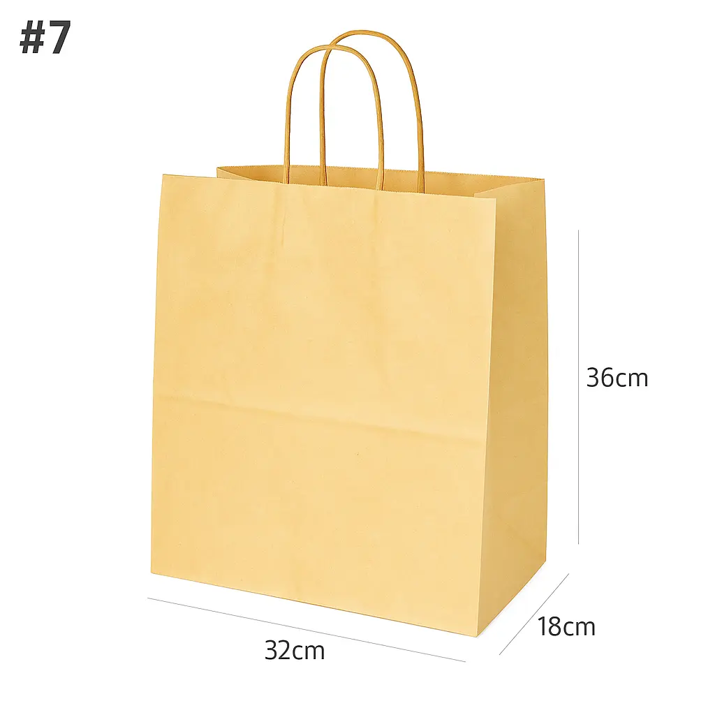 [042058] #7 Kraft Paper Twisted Handle Bag 200/ctn