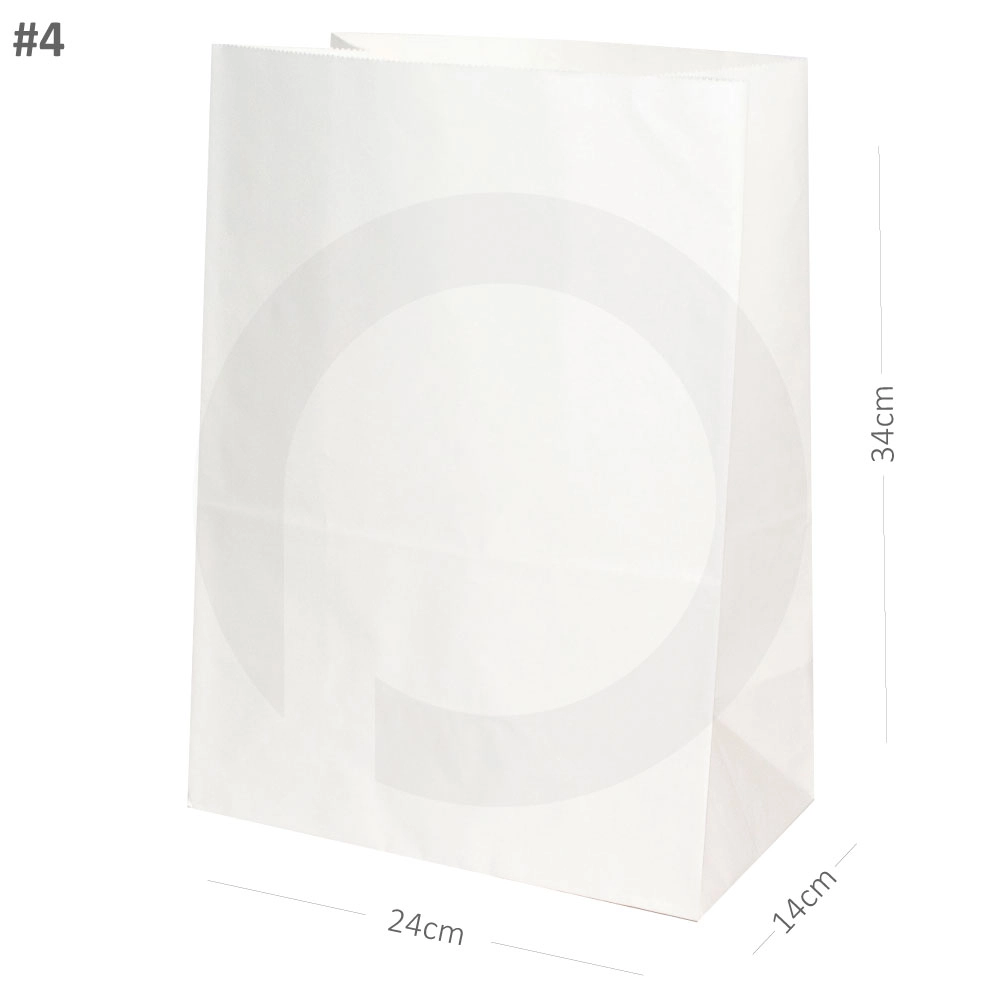 [101004] #4 White Paper No Handle Bag 200/ctn