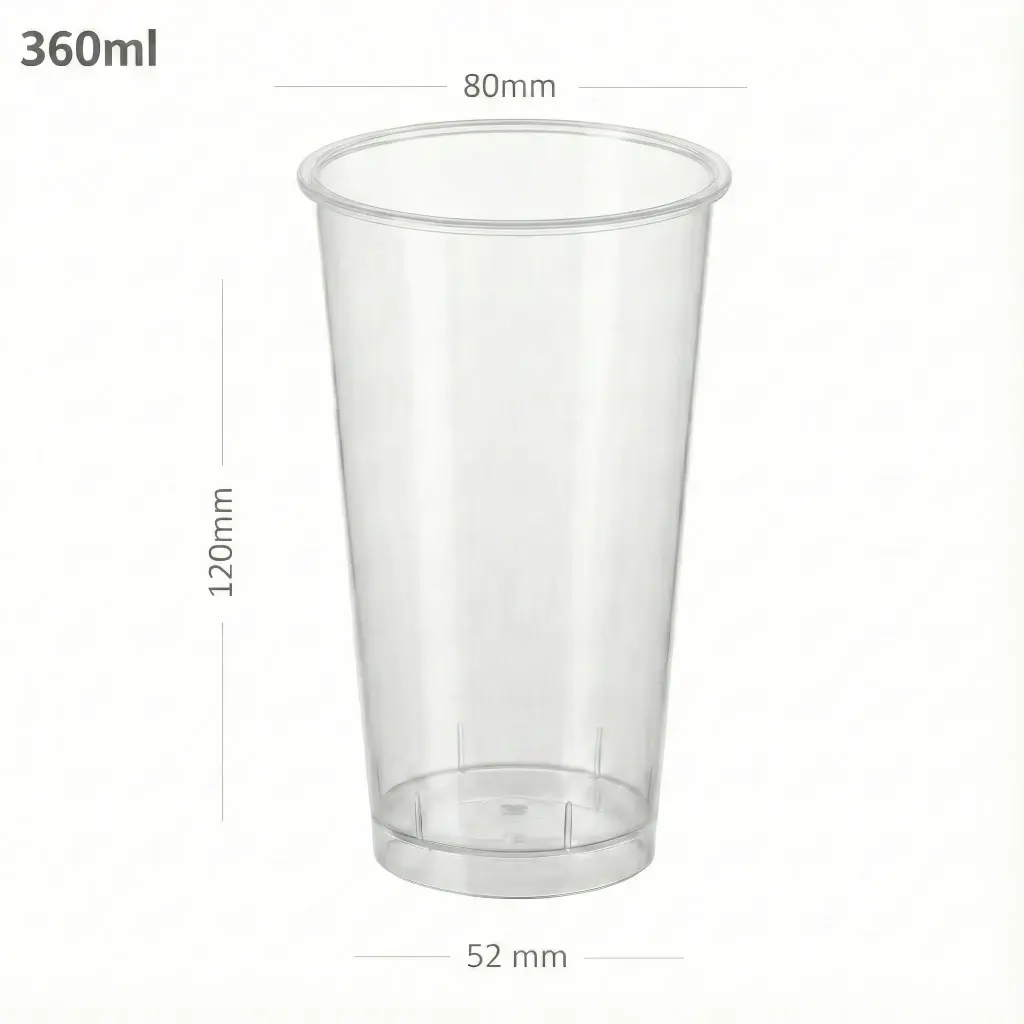 [112017] 360ml-80 Clear PP Plastic Cup 500/ctn 