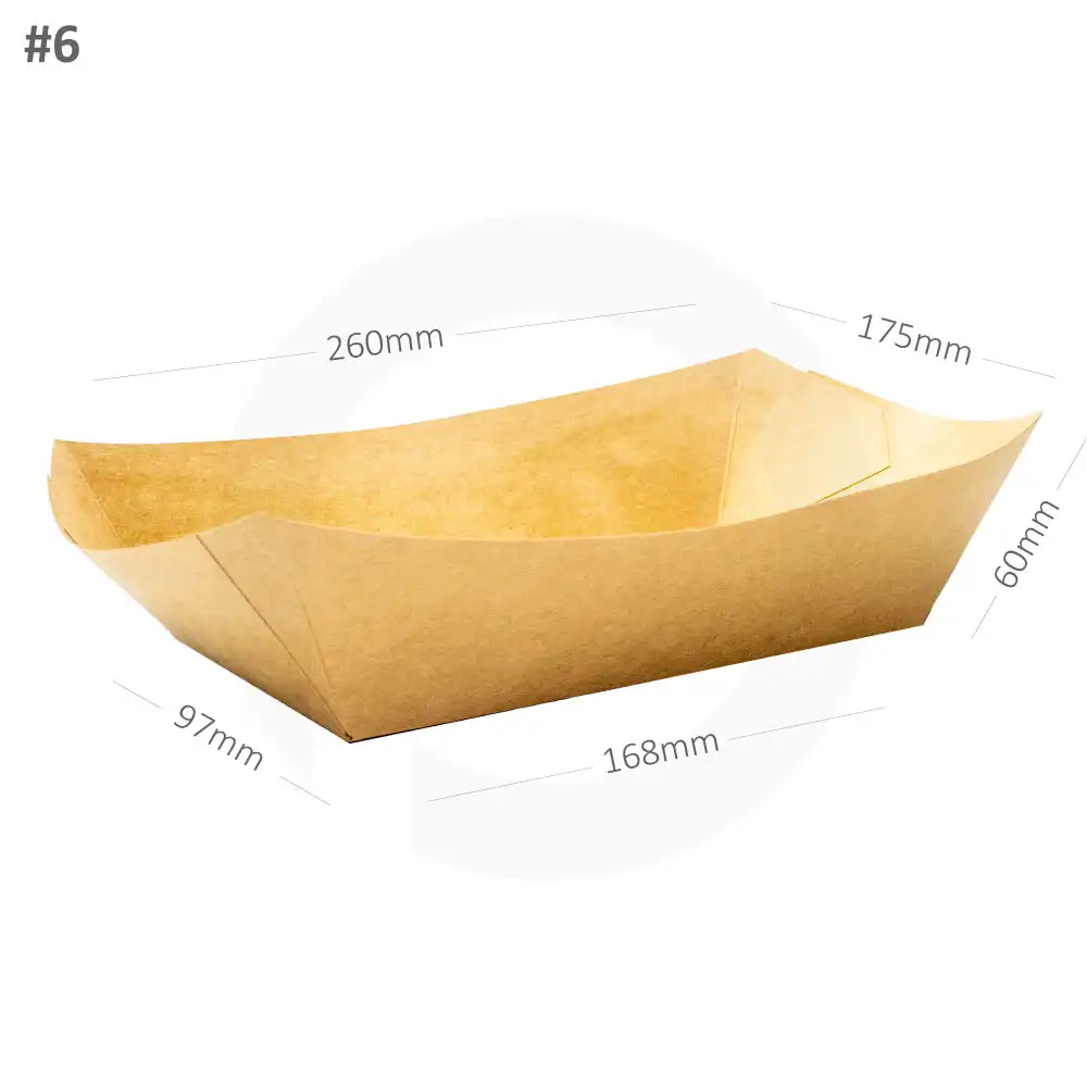 [102006] #6 Kraft Paper Food Tray 500/ctn